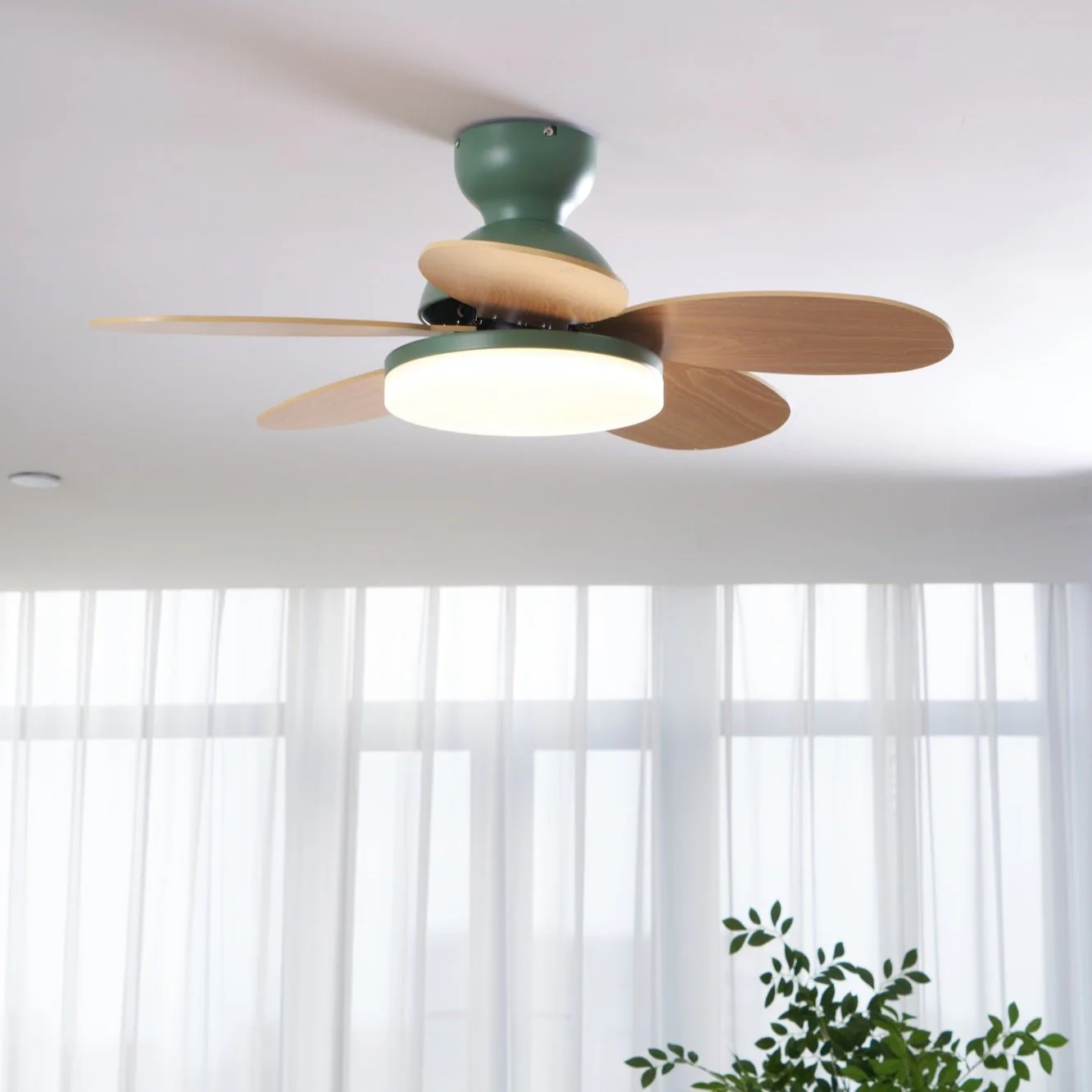 Modern Ceiling Fan LED Light with Multicolour Blades - Image 19