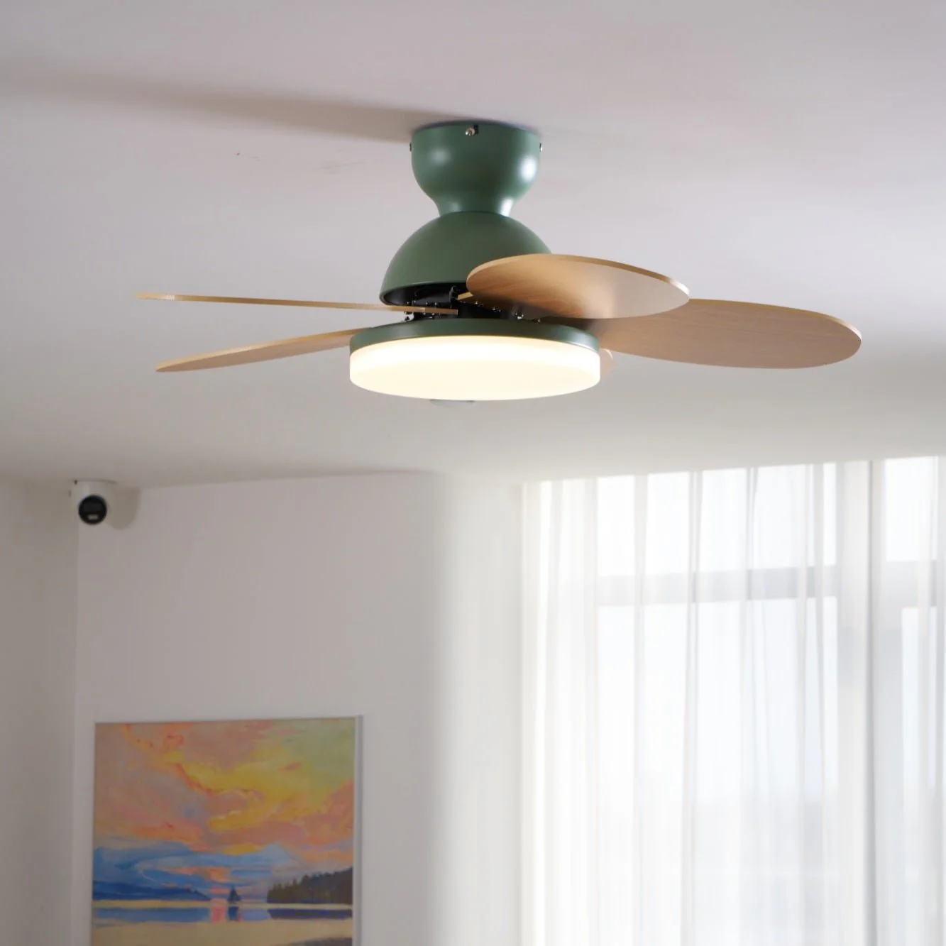 Modern Ceiling Fan LED Light with Multicolour Blades - Image 24