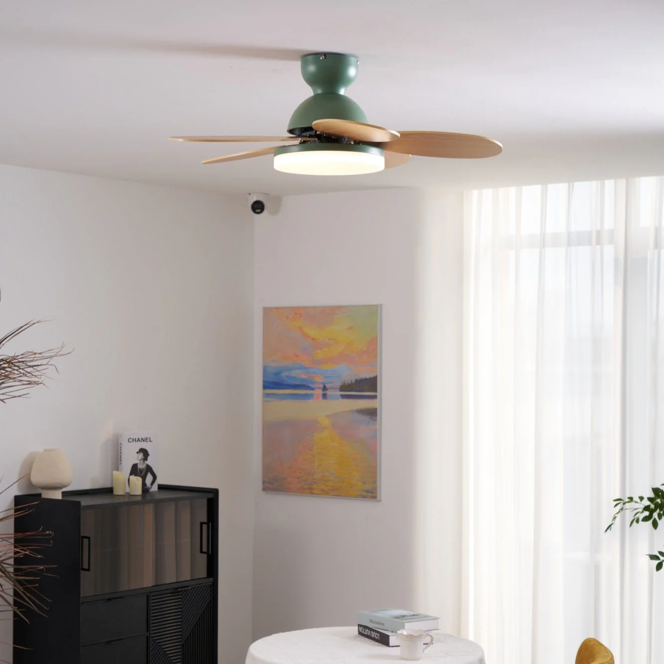 Modern Ceiling Fan LED Light with Multicolour Blades - Image 26