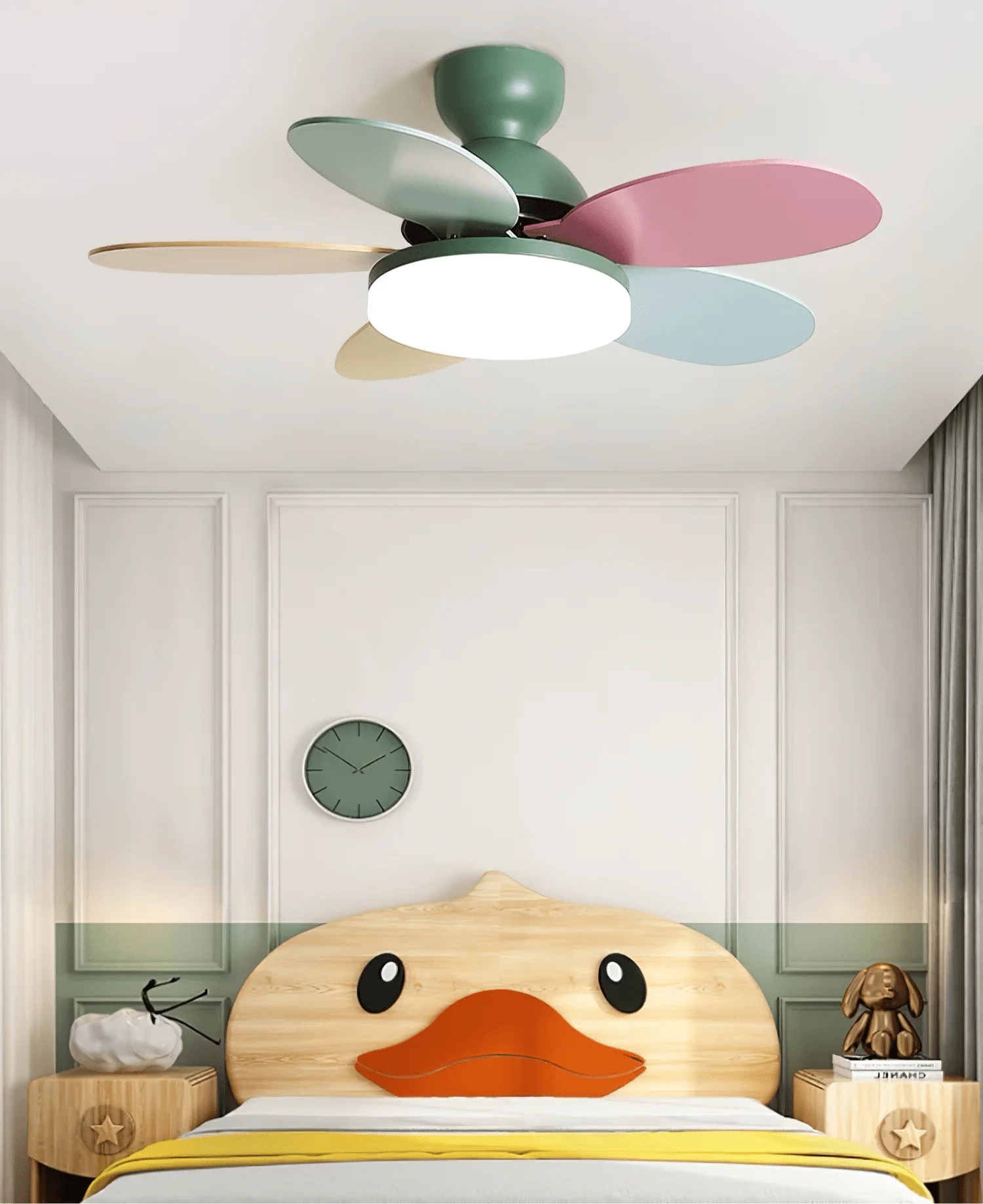 Modern Ceiling Fan LED Light with Multicolour Blades - Image 35