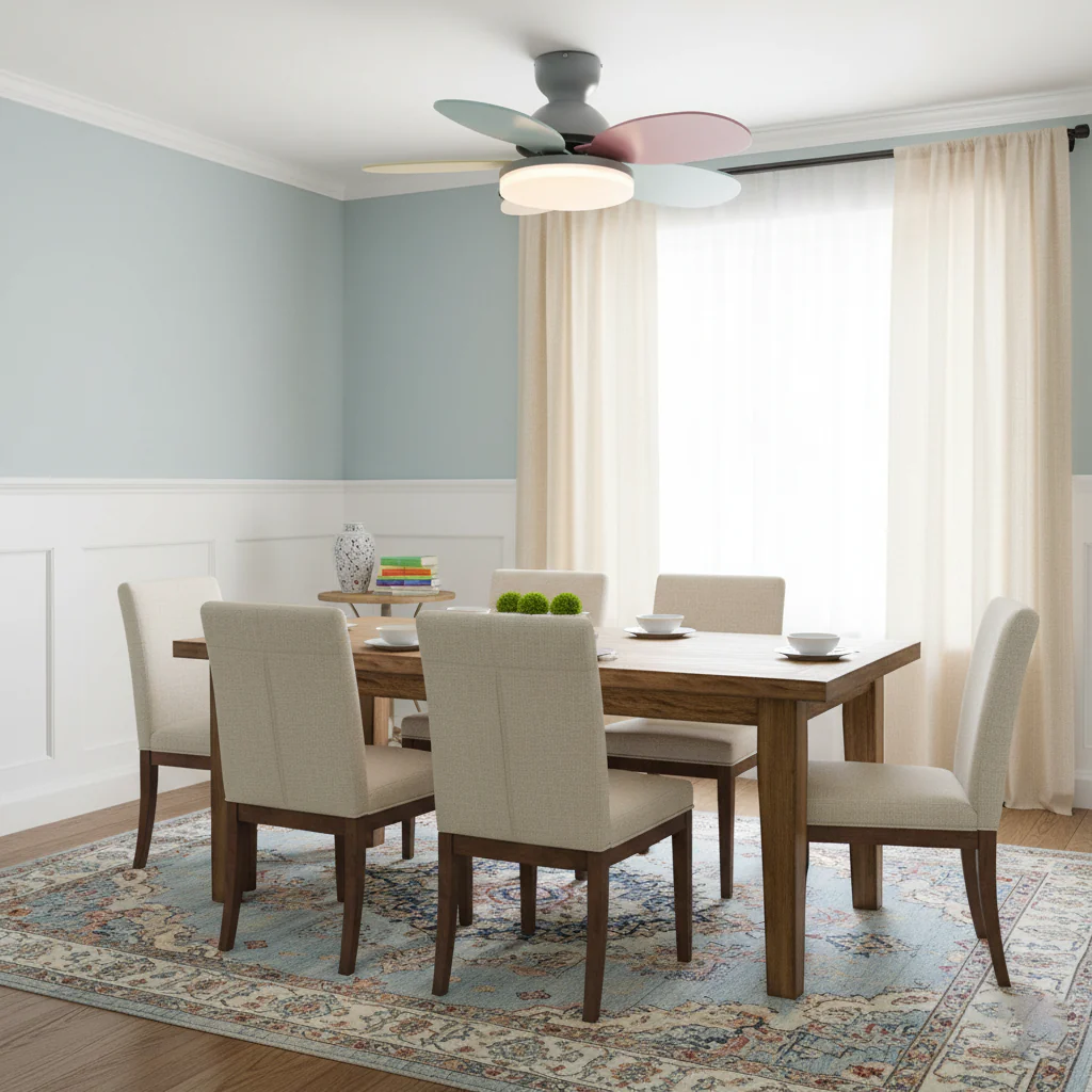 Modern Ceiling Fan LED Light with Multicolour Blades - Image 5