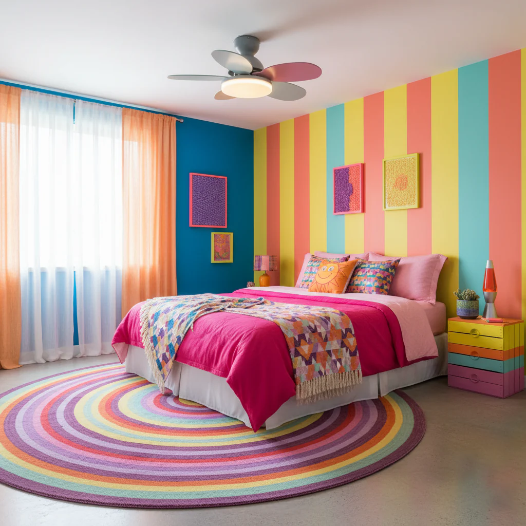 Modern Ceiling Fan LED Light with Multicolour Blades - Image 6