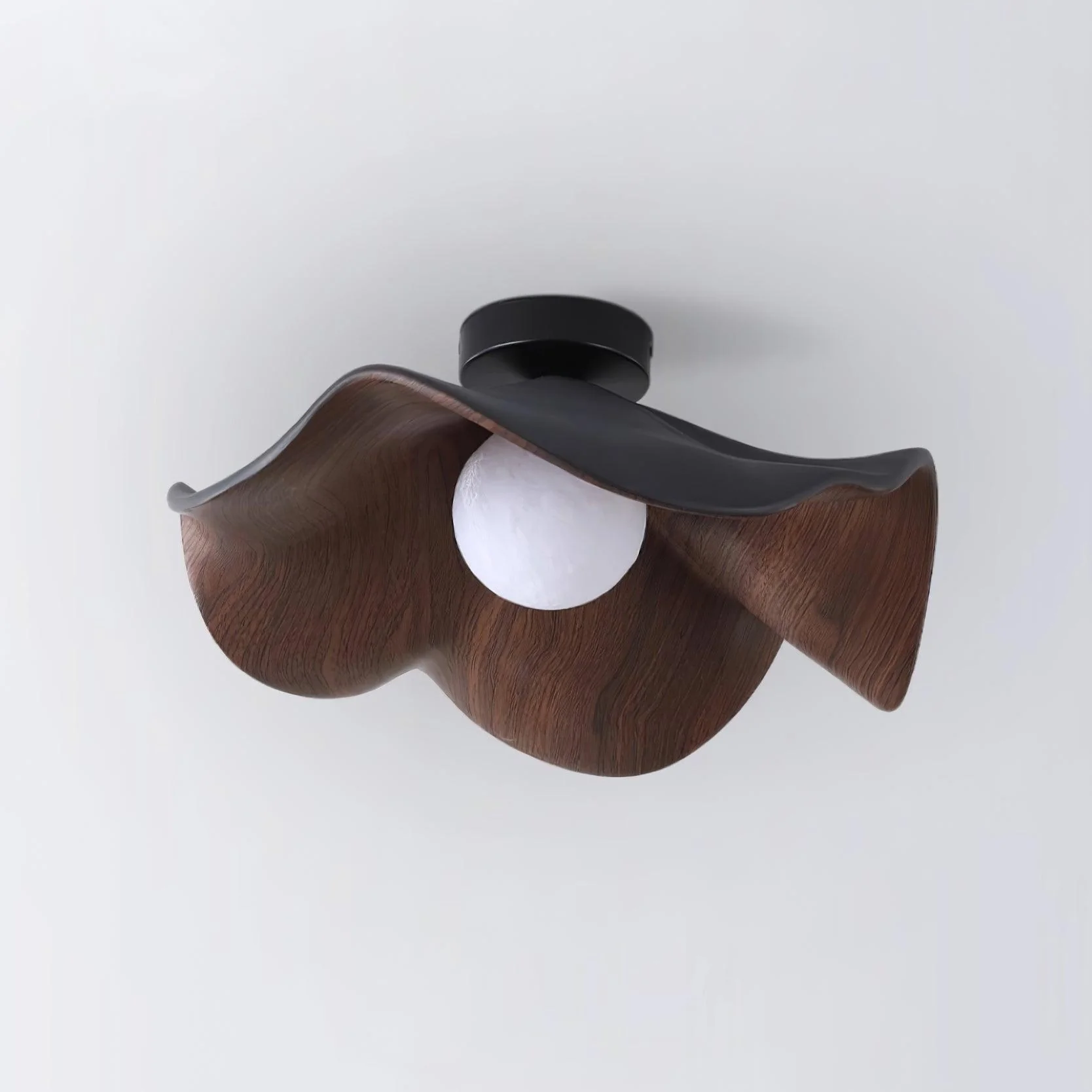 Modern Ceiling Lamp Sculptural Wood Inspired Design - Image 21