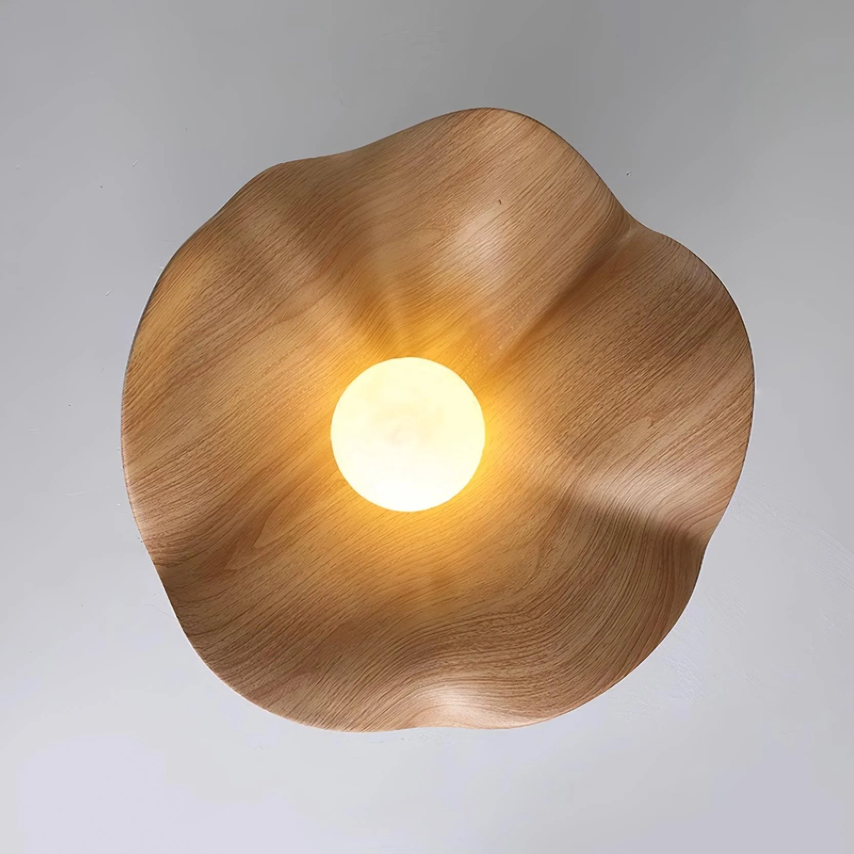 Modern Ceiling Lamp Sculptural Wood Inspired Design - Image 26