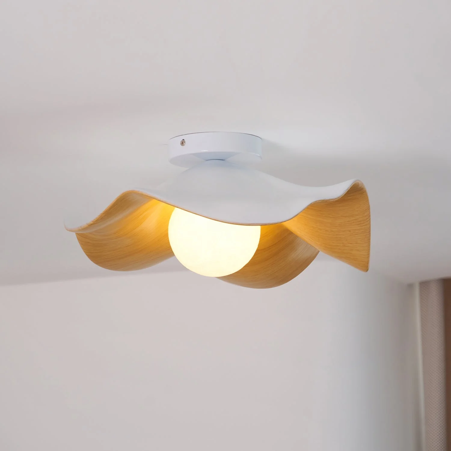 Modern Ceiling Lamp Sculptural Wood Inspired Design - Image 28