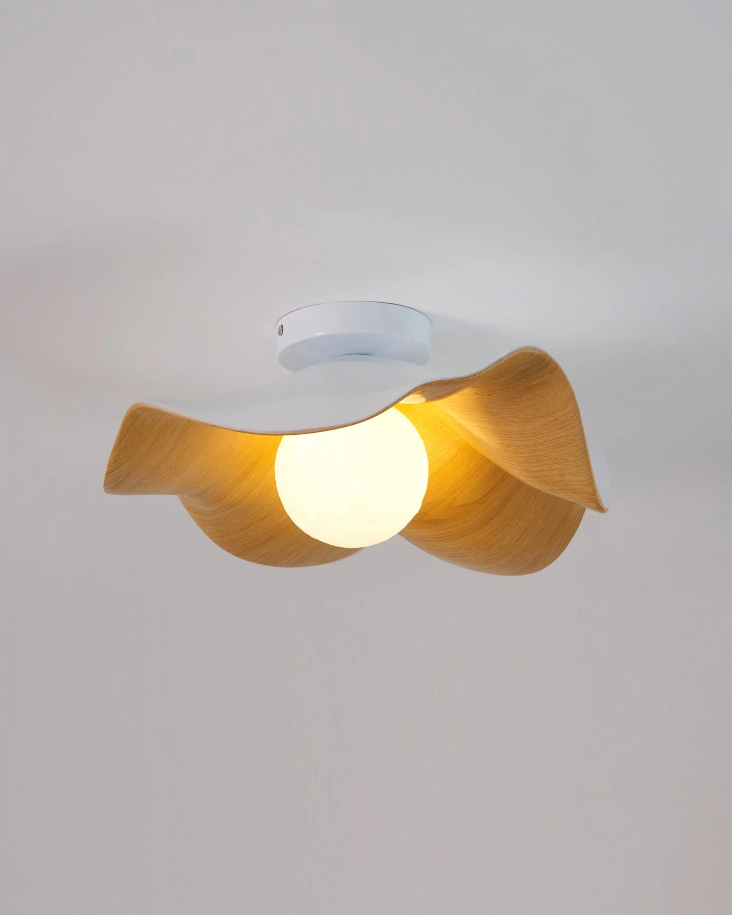 Modern Ceiling Lamp Sculptural Wood Inspired Design - Image 29