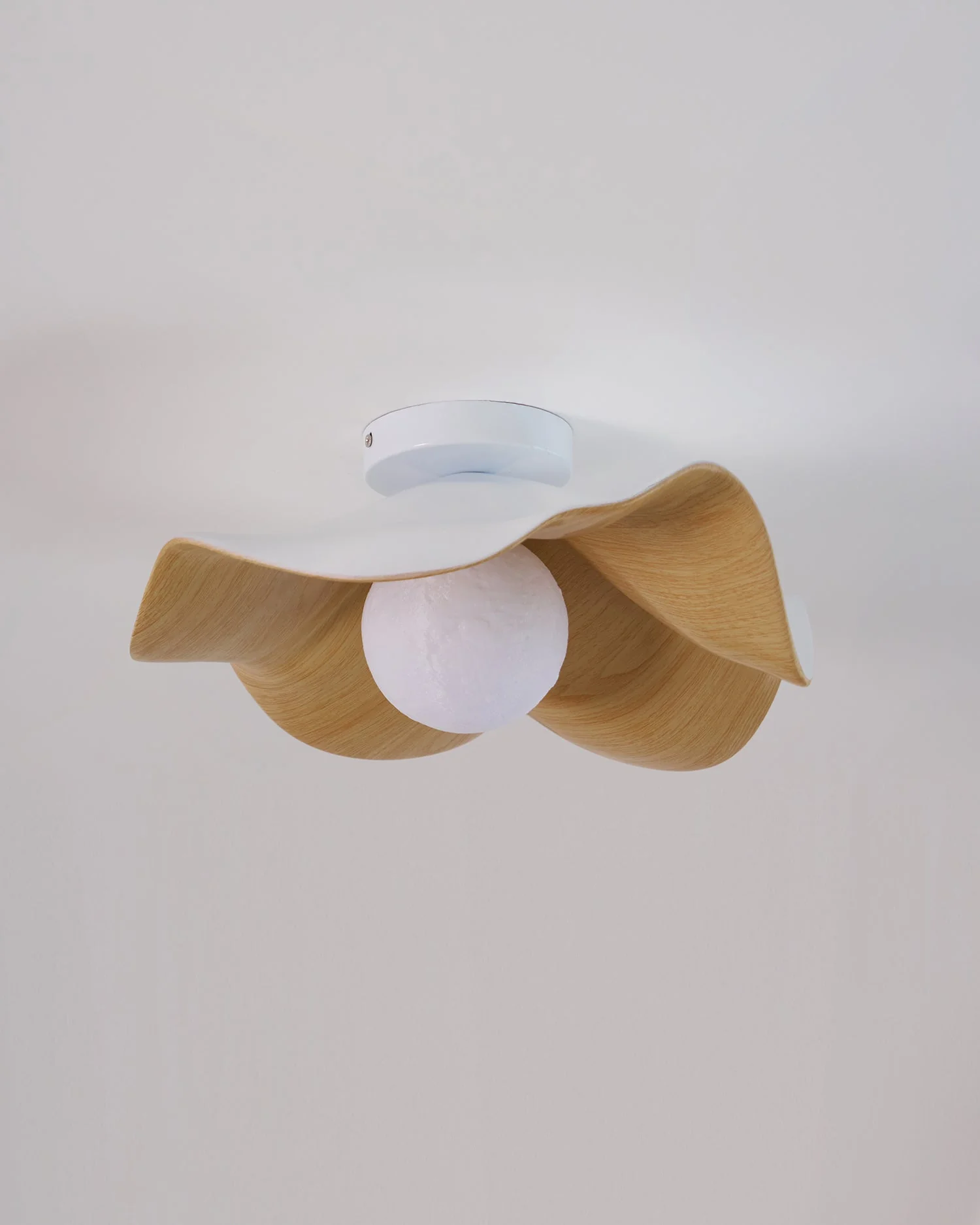 Modern Ceiling Lamp Sculptural Wood Inspired Design - Image 30
