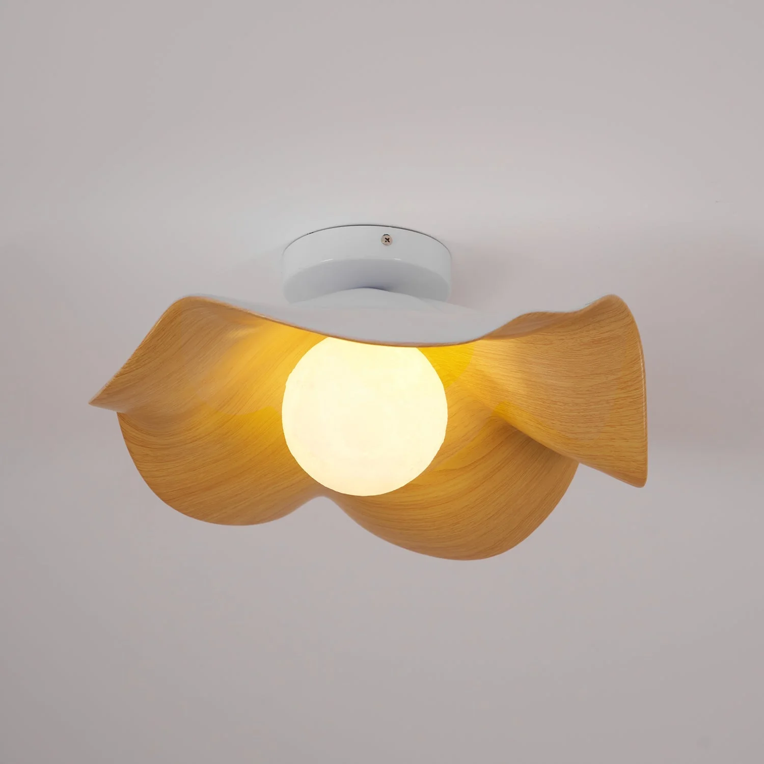 Modern Ceiling Lamp Sculptural Wood Inspired Design - Image 32