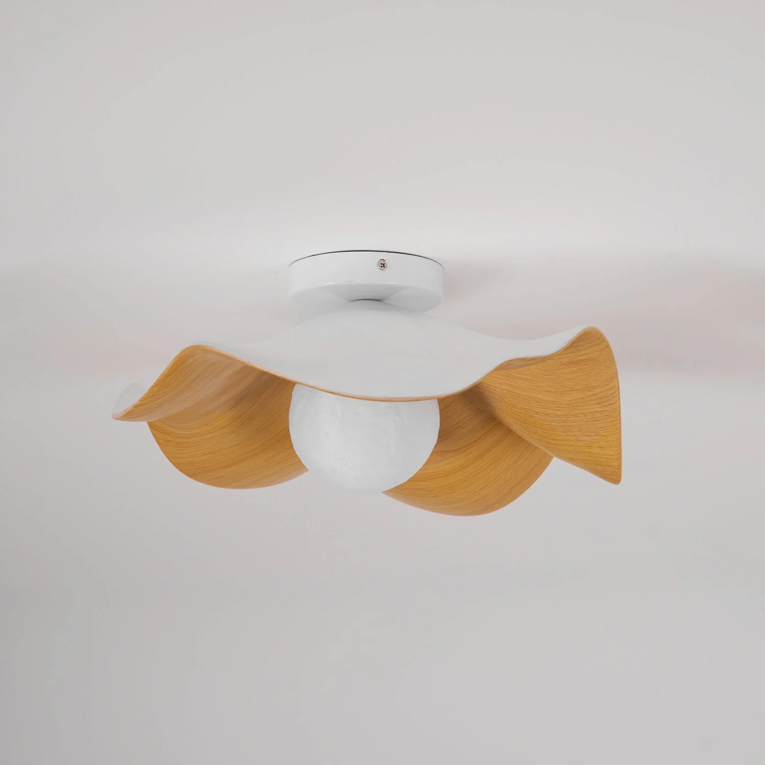 Modern Ceiling Lamp Sculptural Wood Inspired Design - Image 33