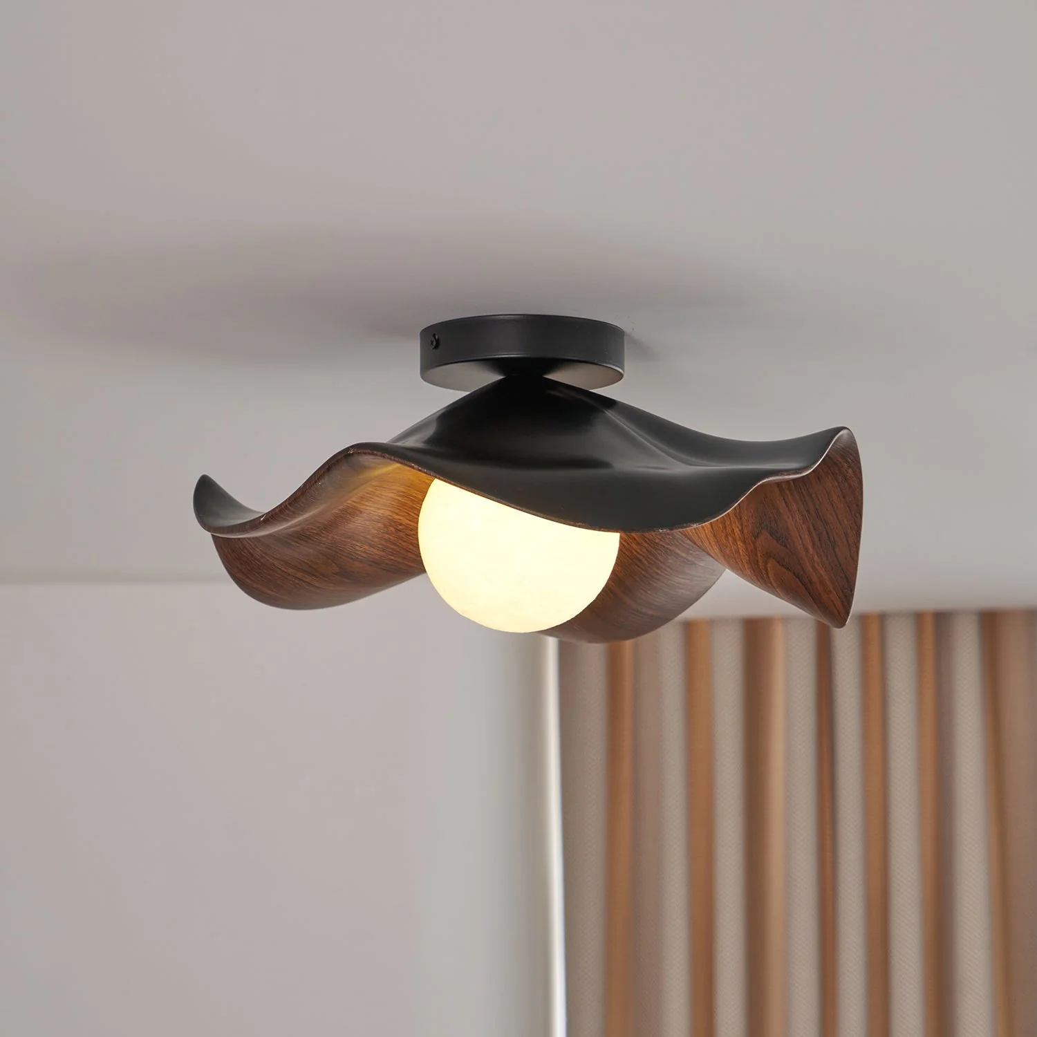 Modern Ceiling Lamp Sculptural Wood Inspired Design - Image 41