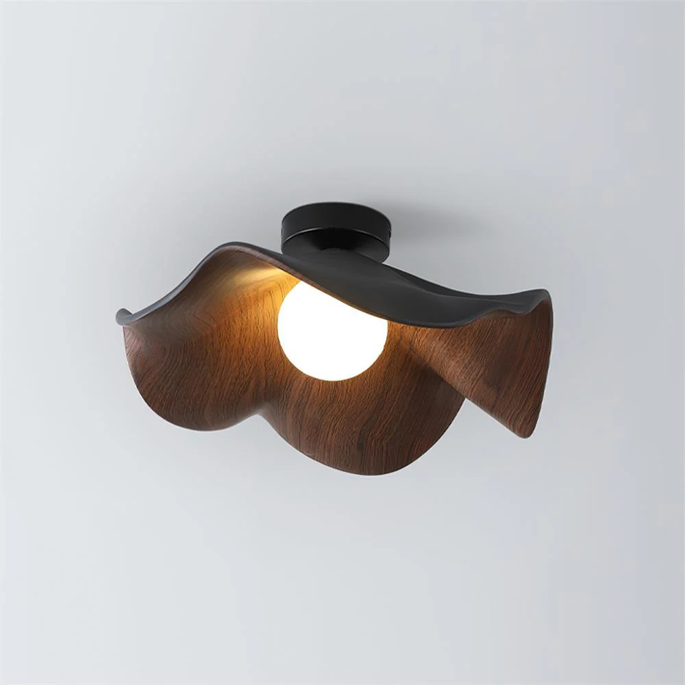 Modern Ceiling Lamp Sculptural Wood Inspired Design - Image 43
