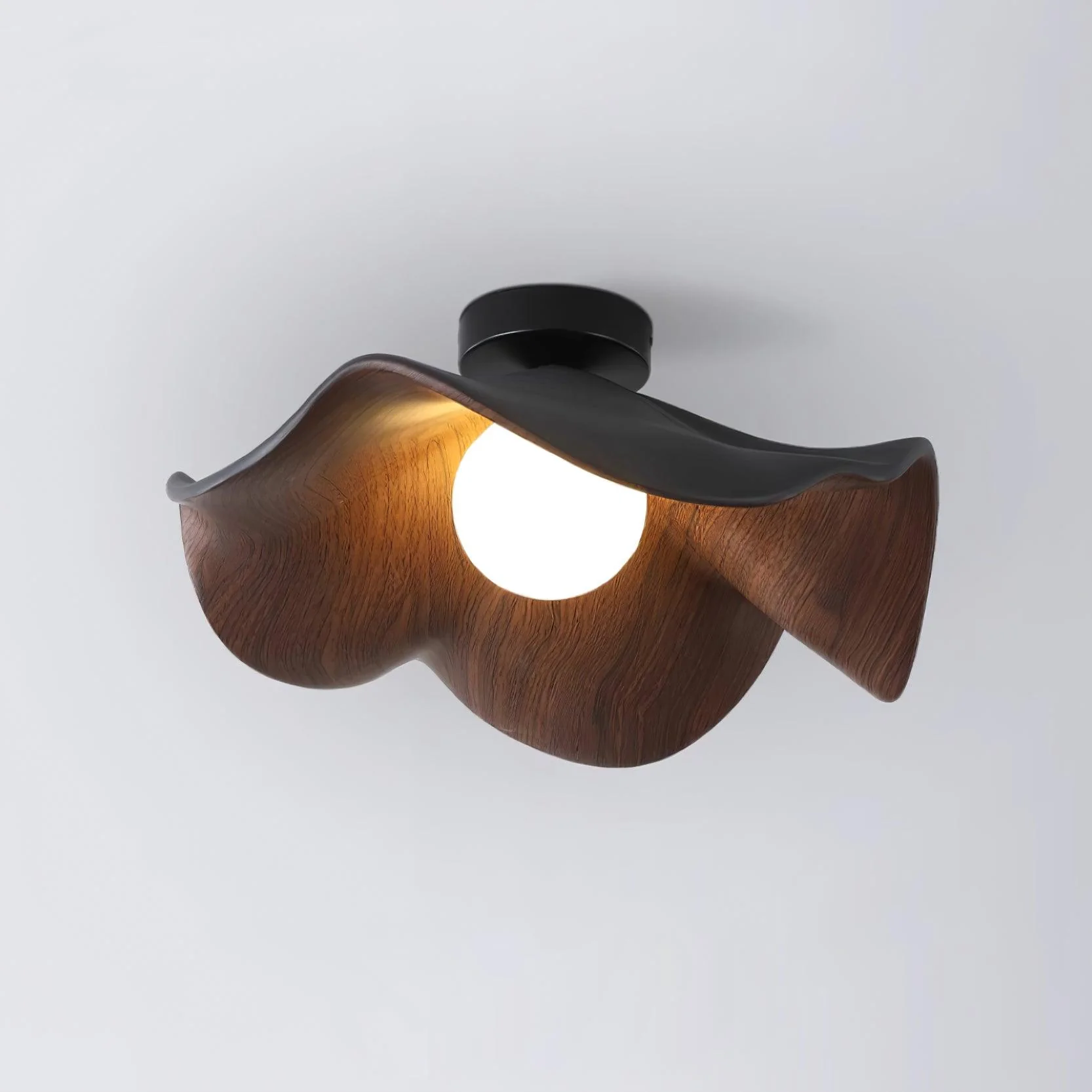 Modern Ceiling Lamp Sculptural Wood Inspired Design - Image 45