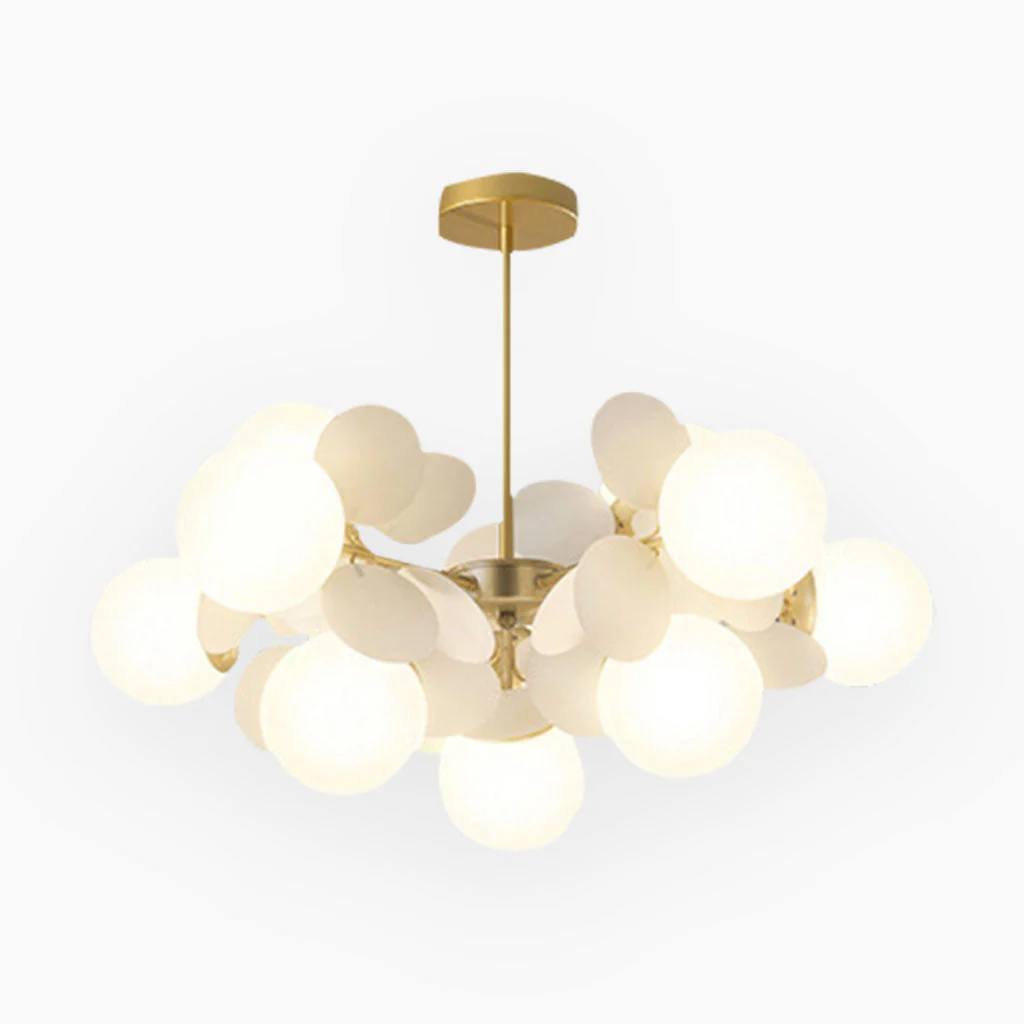 Modern ceiling light with multiple opal glass spheres - Image 11