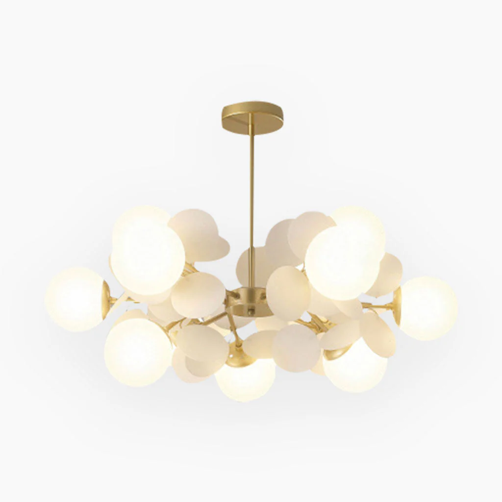 Modern ceiling light with multiple opal glass spheres - Image 13