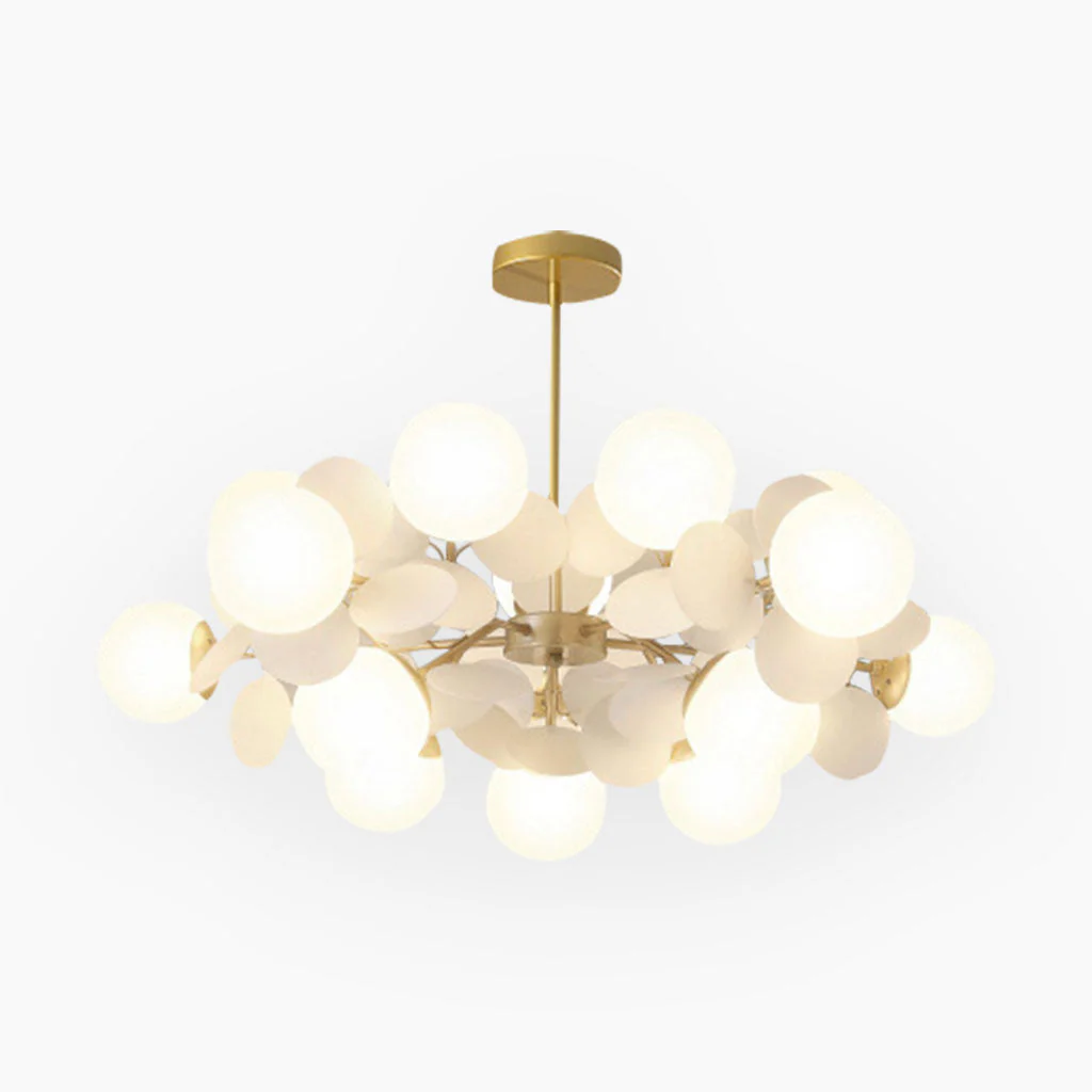 Modern ceiling light with multiple opal glass spheres - Image 14