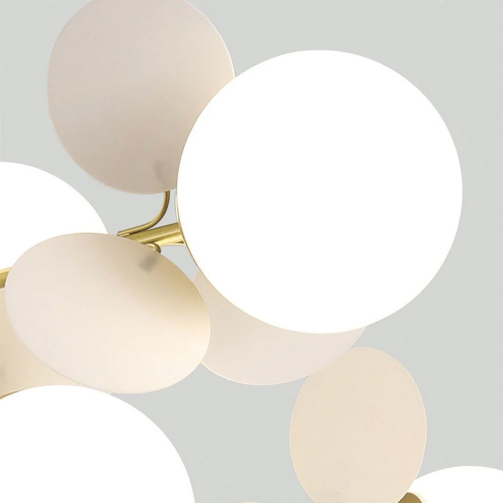 Modern ceiling light with multiple opal glass spheres - Image 15