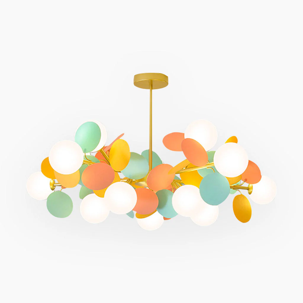 Modern ceiling light with multiple opal glass spheres - Image 16