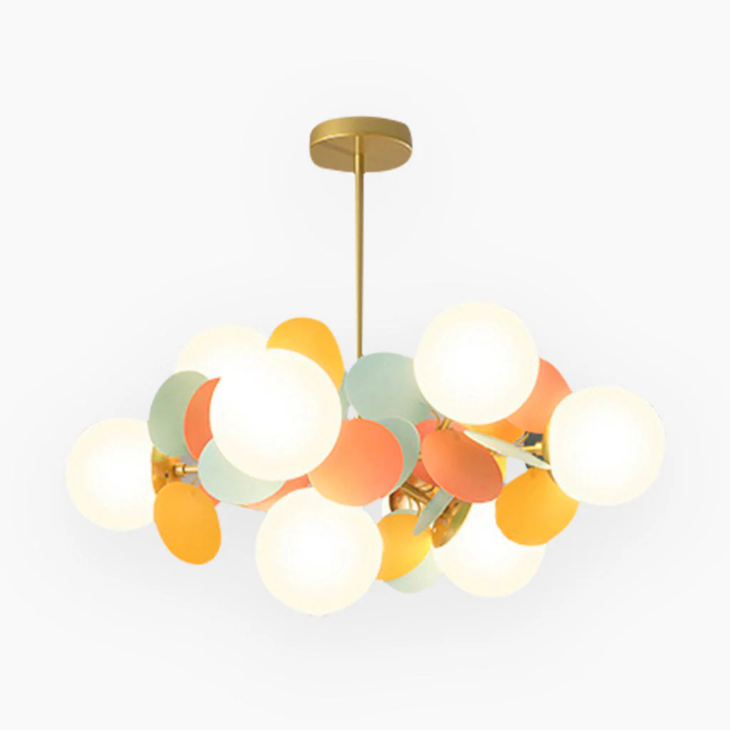 Modern ceiling light with multiple opal glass spheres - Image 17