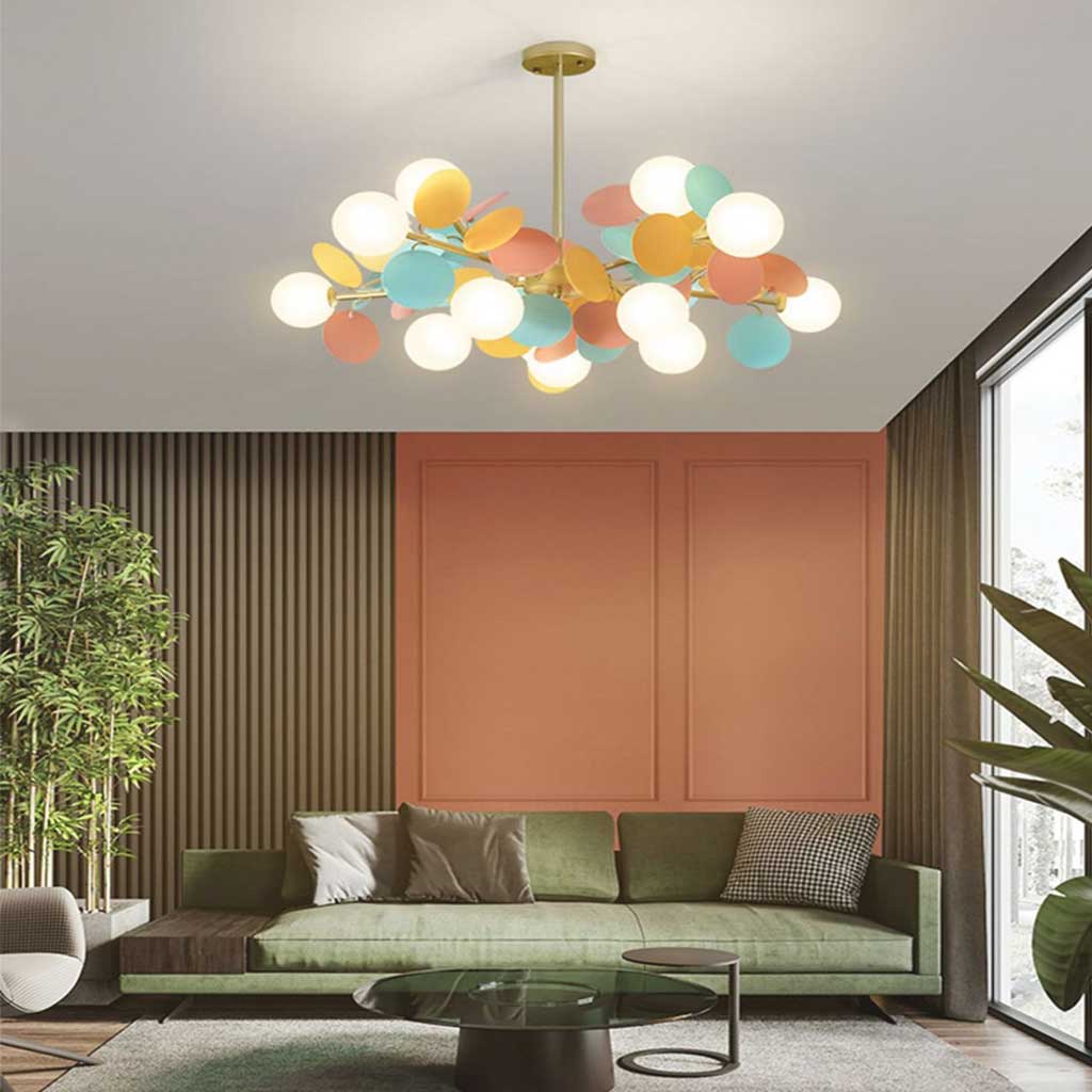 Modern ceiling light with multiple opal glass spheres - Image 3