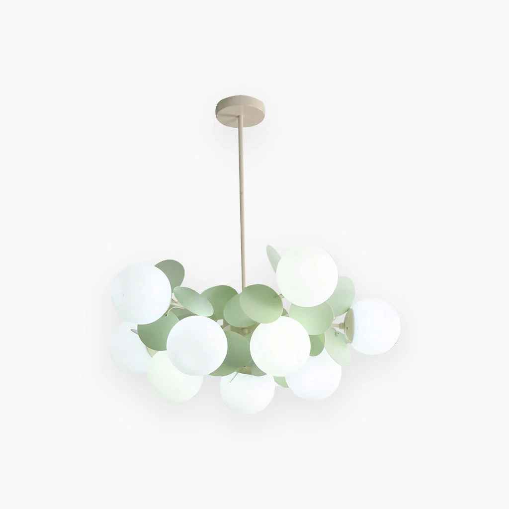 Modern ceiling light with multiple opal glass spheres - Image 8