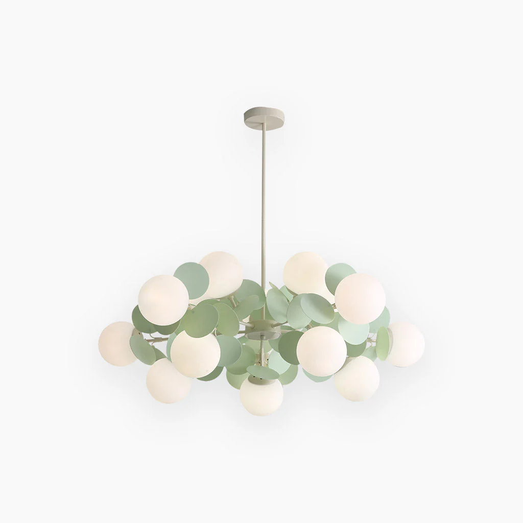 Modern ceiling light with multiple opal glass spheres - Image 9