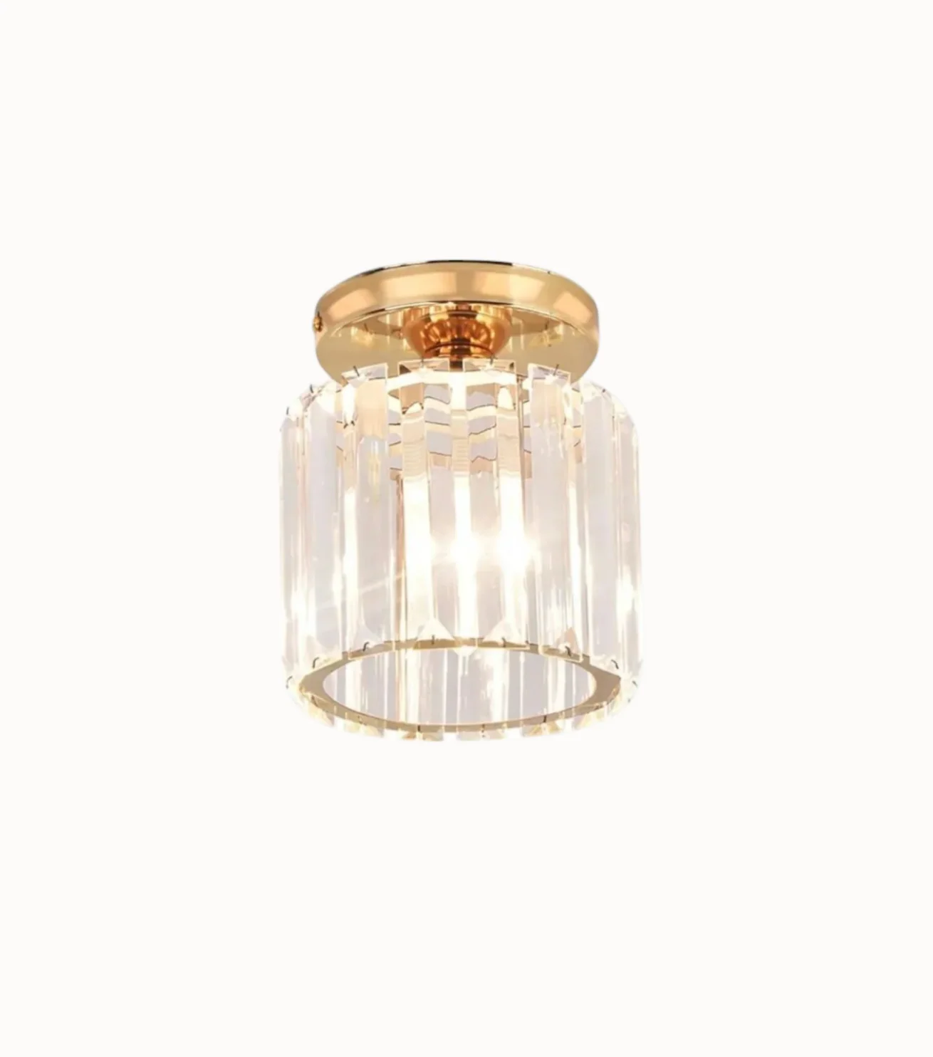 Modern Crystal Ceiling Light Glam Flush Mount Glass Lamp - Image 10