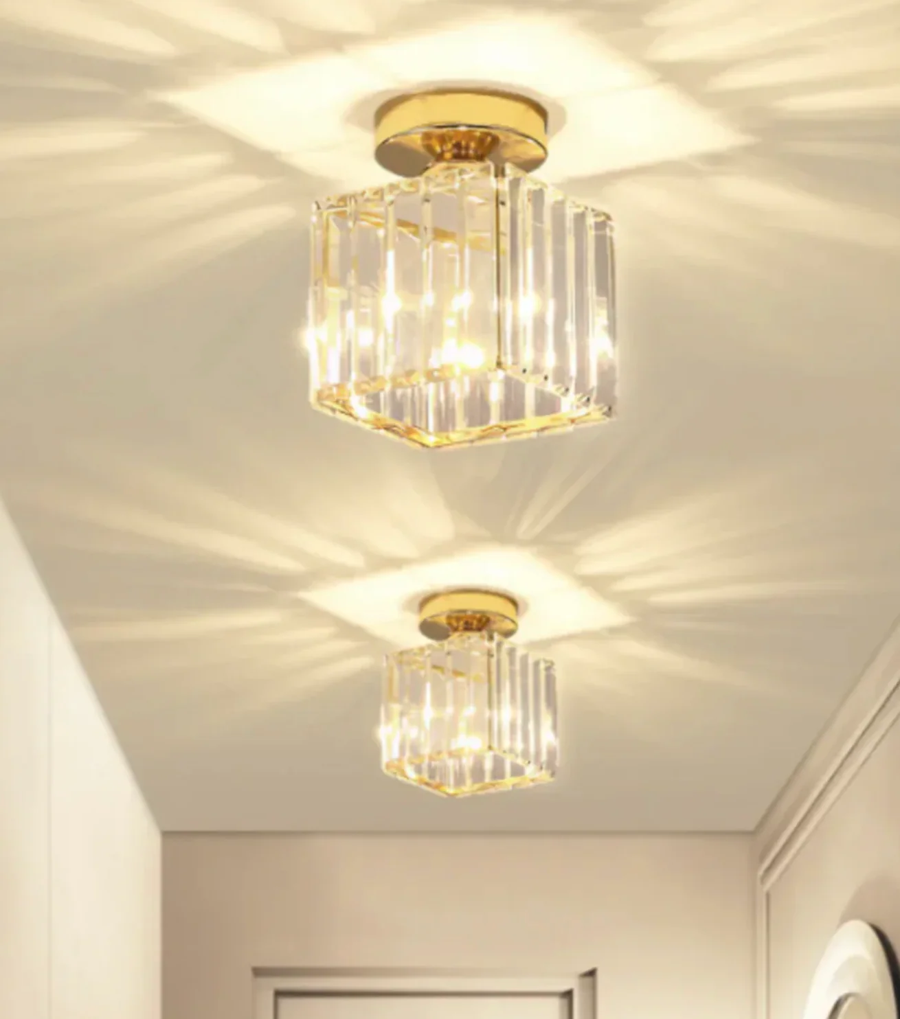 Modern Crystal Ceiling Light Glam Flush Mount Glass Lamp - Image 19