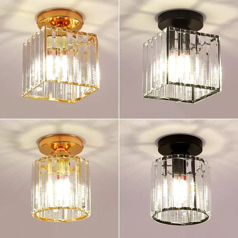 Modern Crystal Ceiling Light Glam Flush Mount Glass Lamp - Image 2