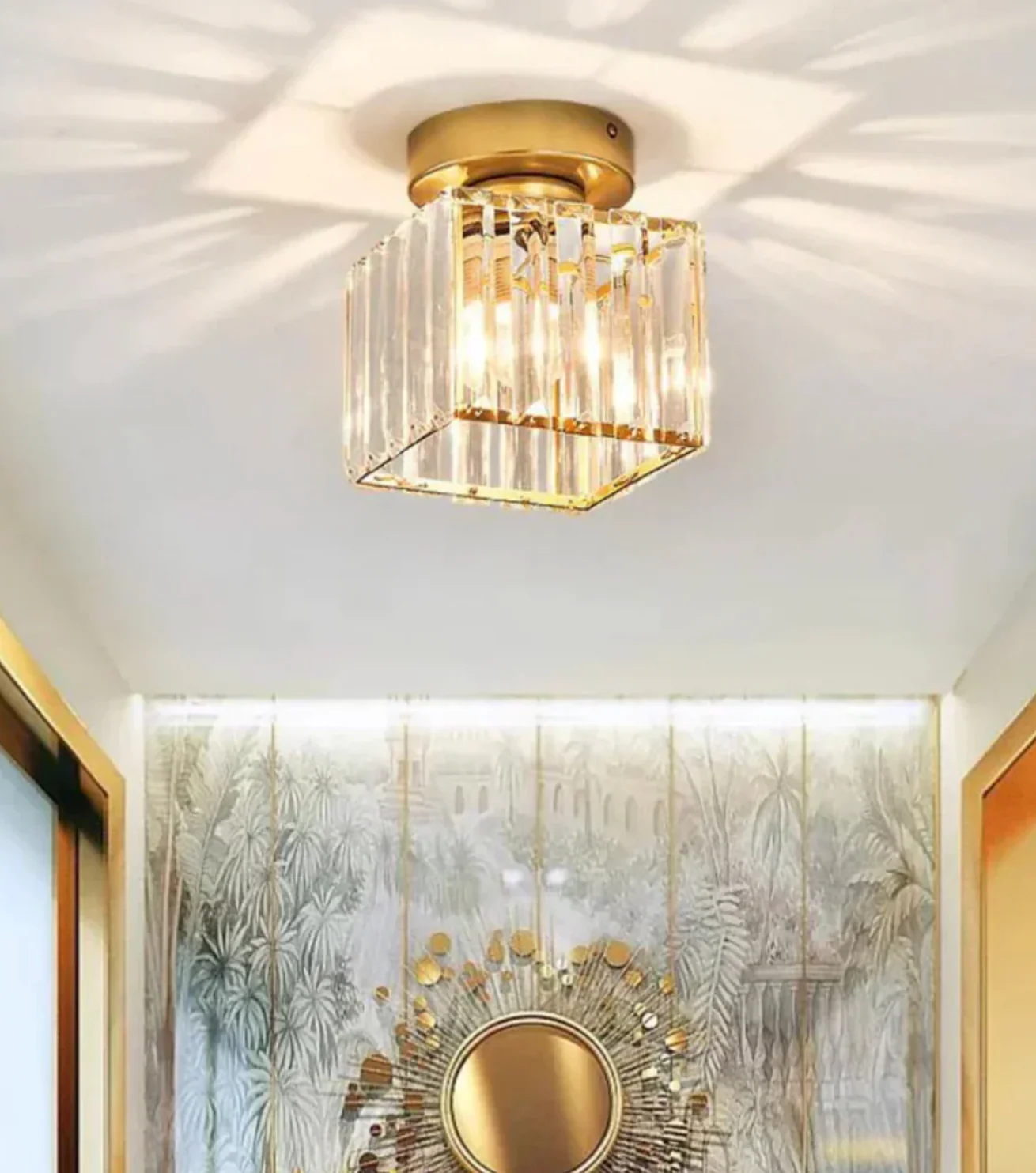 Modern Crystal Ceiling Light Glam Flush Mount Glass Lamp - Image 23