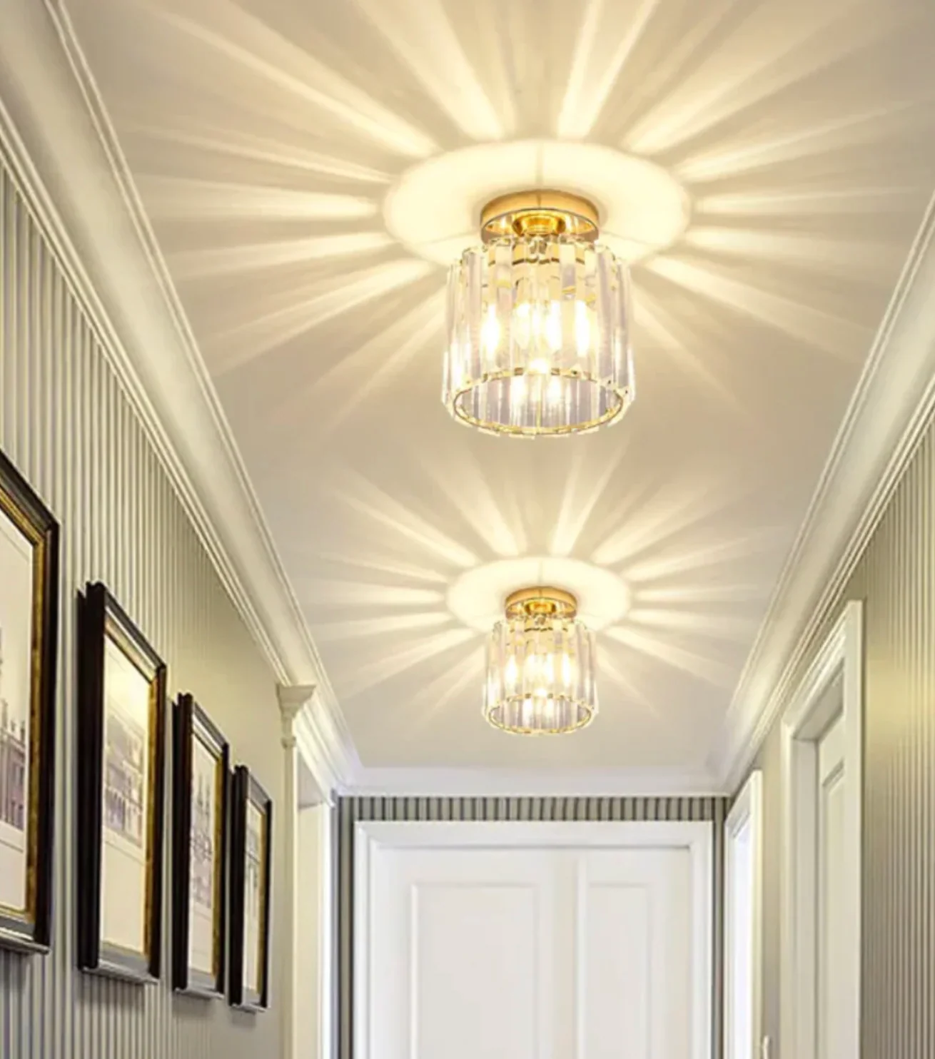 Modern Crystal Ceiling Light Glam Flush Mount Glass Lamp - Image 24