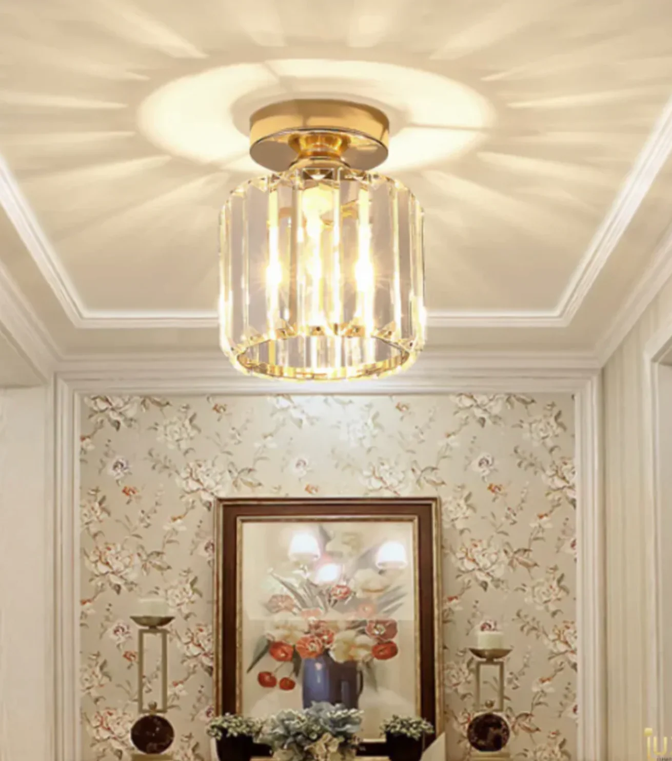 Modern Crystal Ceiling Light Glam Flush Mount Glass Lamp - Image 25
