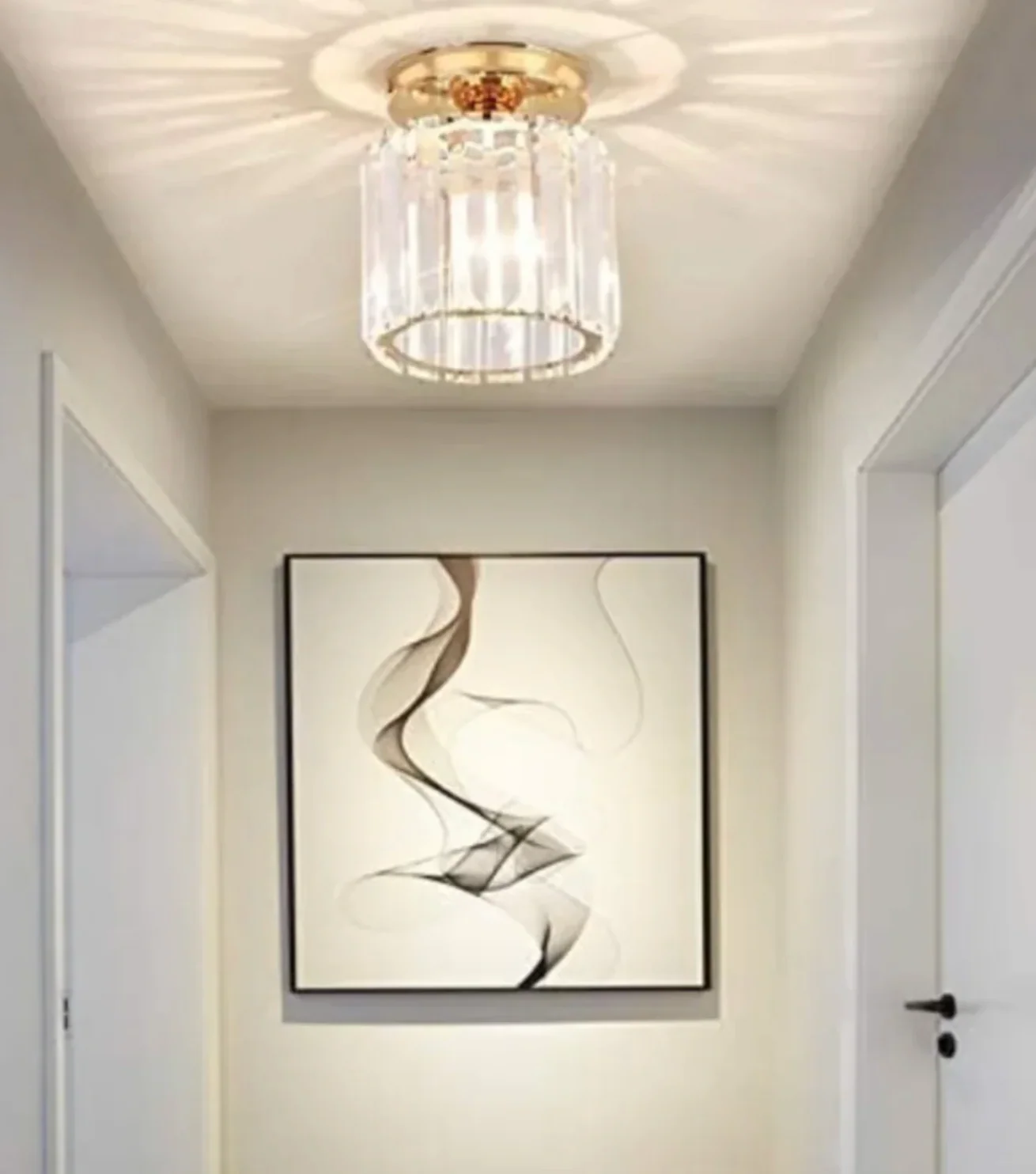 Modern Crystal Ceiling Light Glam Flush Mount Glass Lamp - Image 29