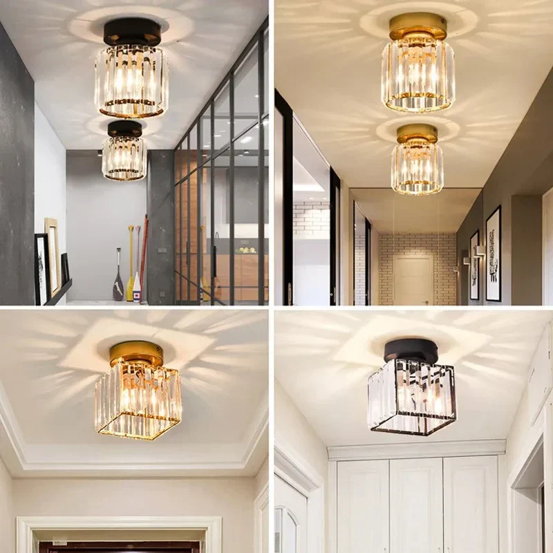 Modern Crystal Ceiling Light Glam Flush Mount Glass Lamp - Image 3