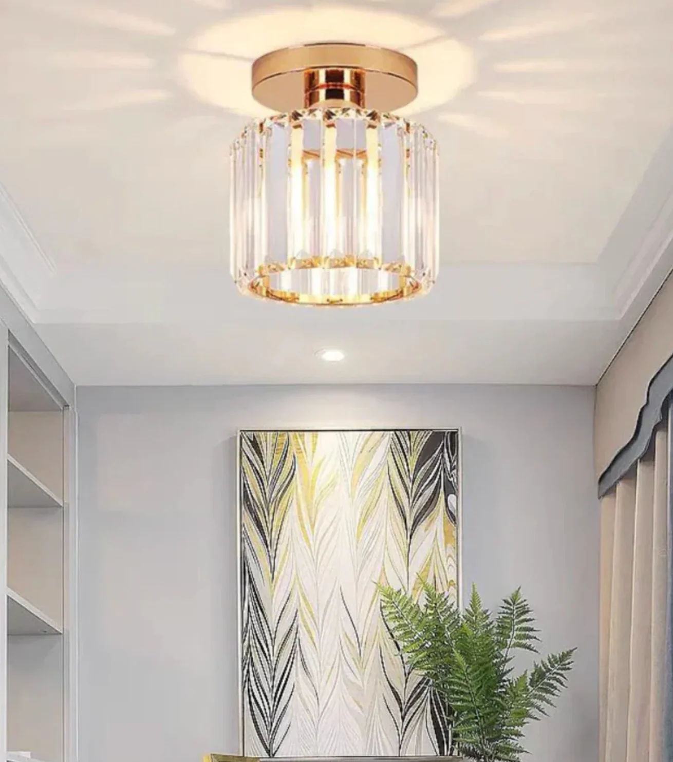 Modern Crystal Ceiling Light Glam Flush Mount Glass Lamp - Image 31