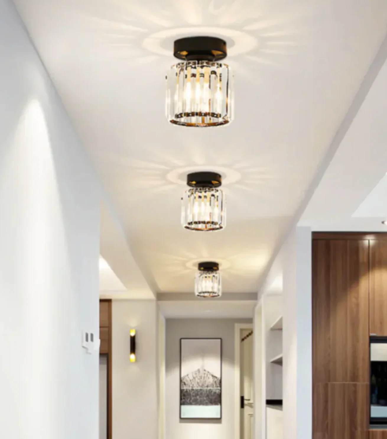 Modern Crystal Ceiling Light Glam Flush Mount Glass Lamp - Image 32