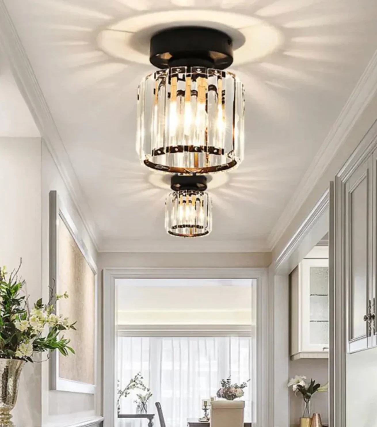 Modern Crystal Ceiling Light Glam Flush Mount Glass Lamp - Image 33