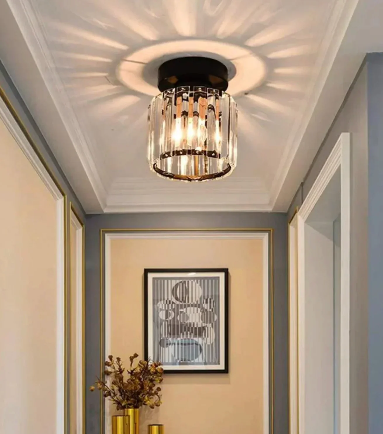 Modern Crystal Ceiling Light Glam Flush Mount Glass Lamp - Image 34