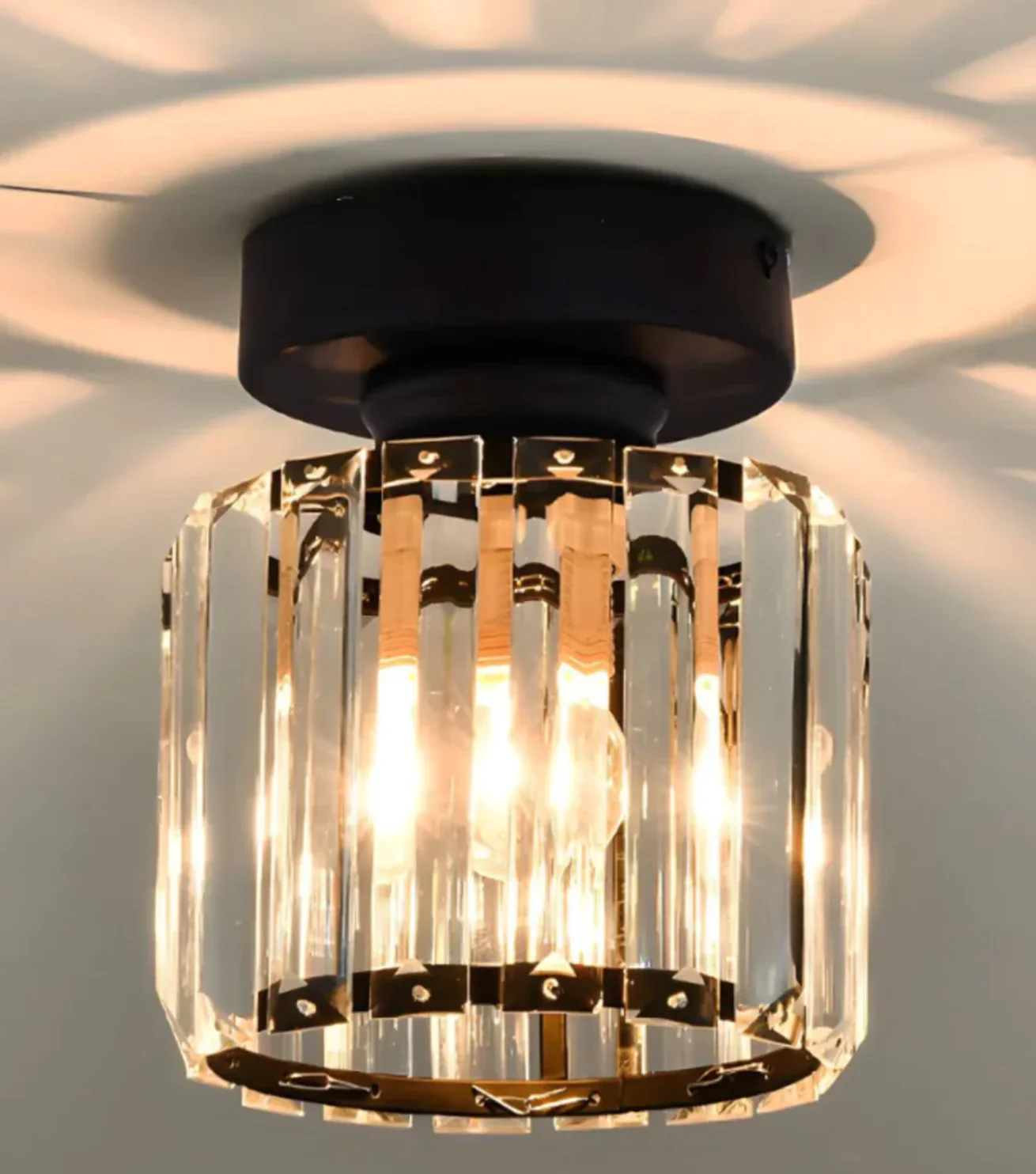 Modern Crystal Ceiling Light Glam Flush Mount Glass Lamp - Image 36