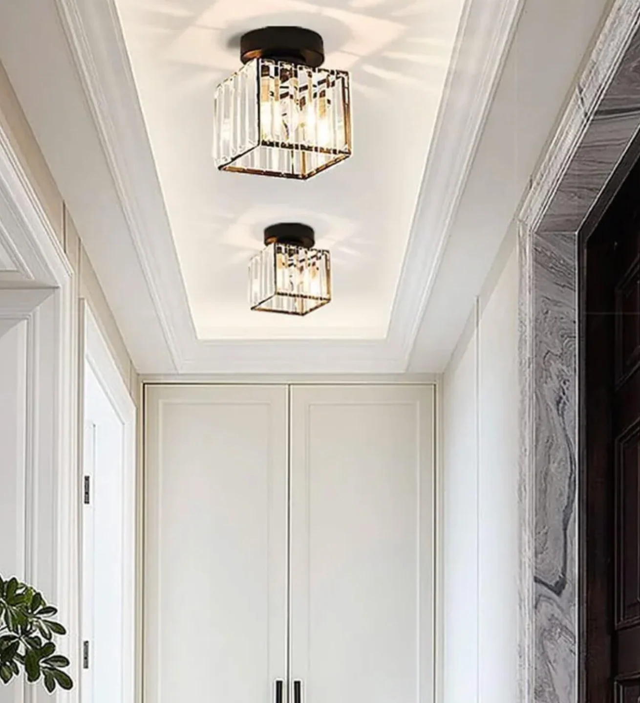 Modern Crystal Ceiling Light Glam Flush Mount Glass Lamp - Image 38