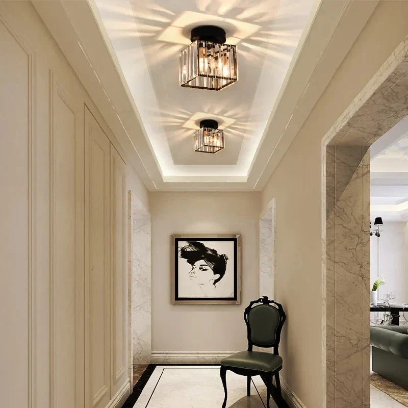 Modern Crystal Ceiling Light Glam Flush Mount Glass Lamp - Image 5