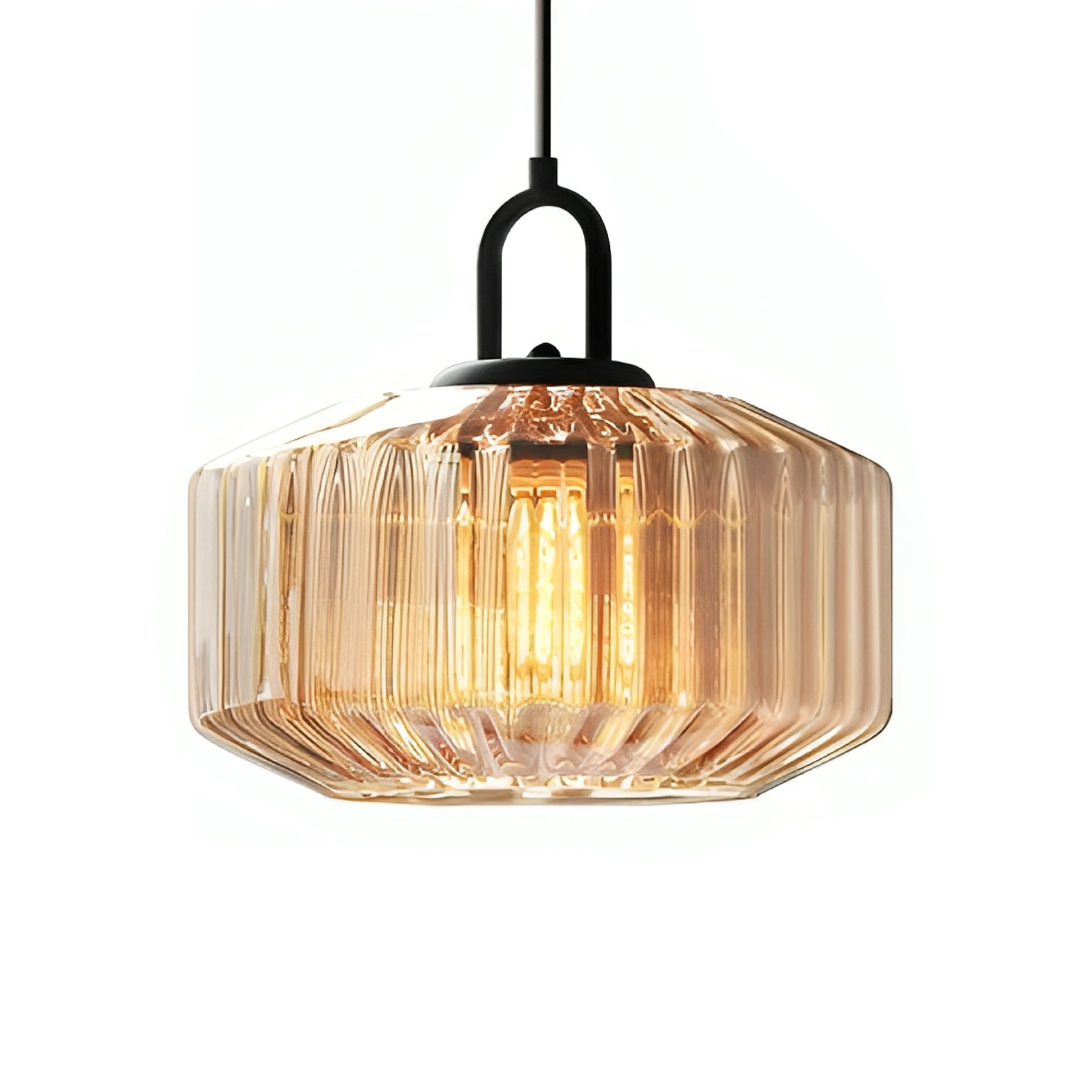 Modern Crystal-Cut Glass Hanging Lamp - Image 9