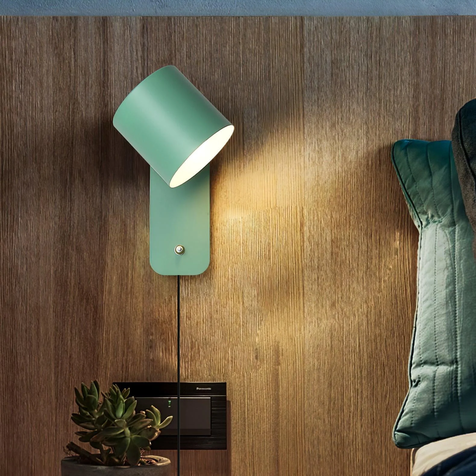 Modern Cylinder Plug-in Wall Lamp - Image 2