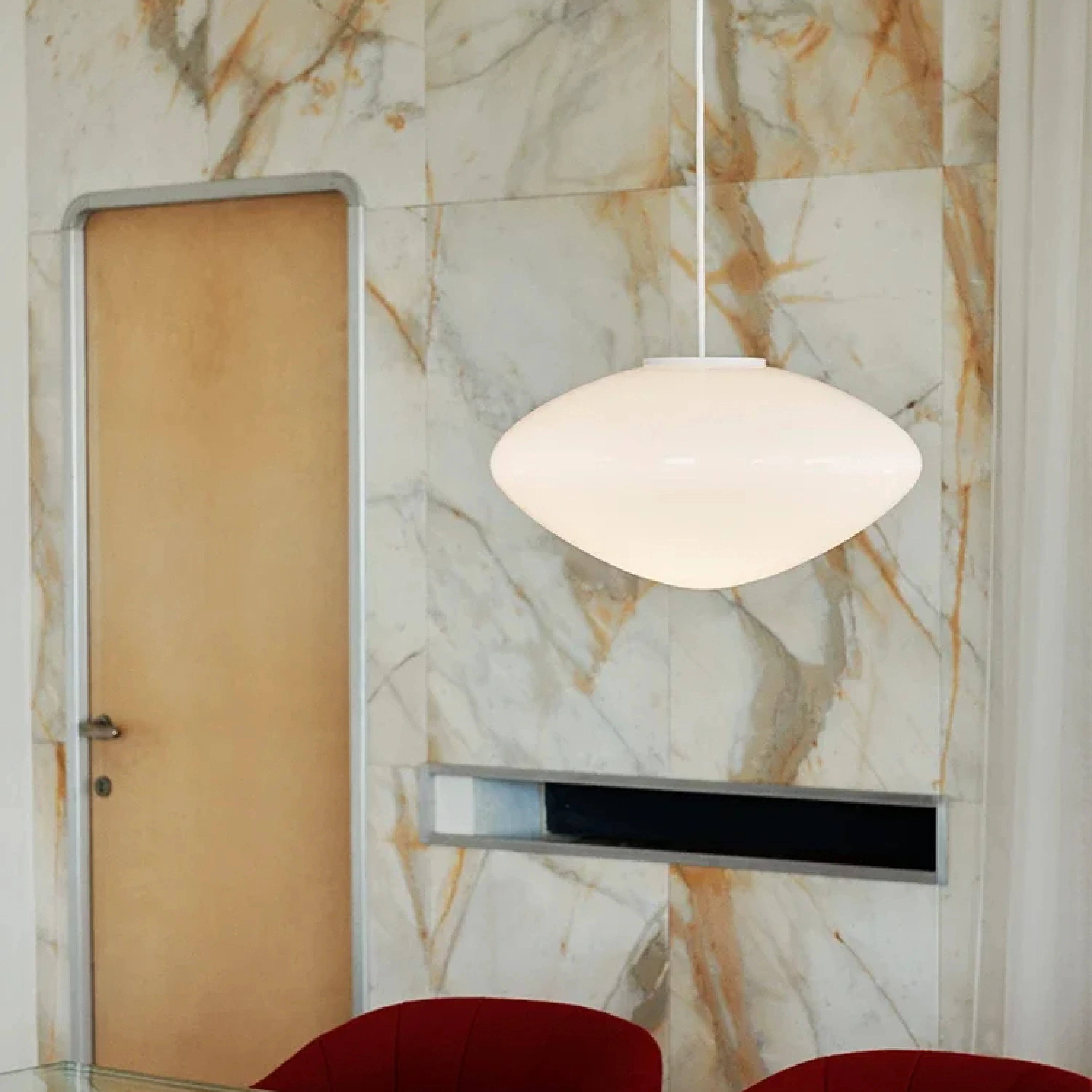 Modern Danish Opal Pendant Light - Image 2