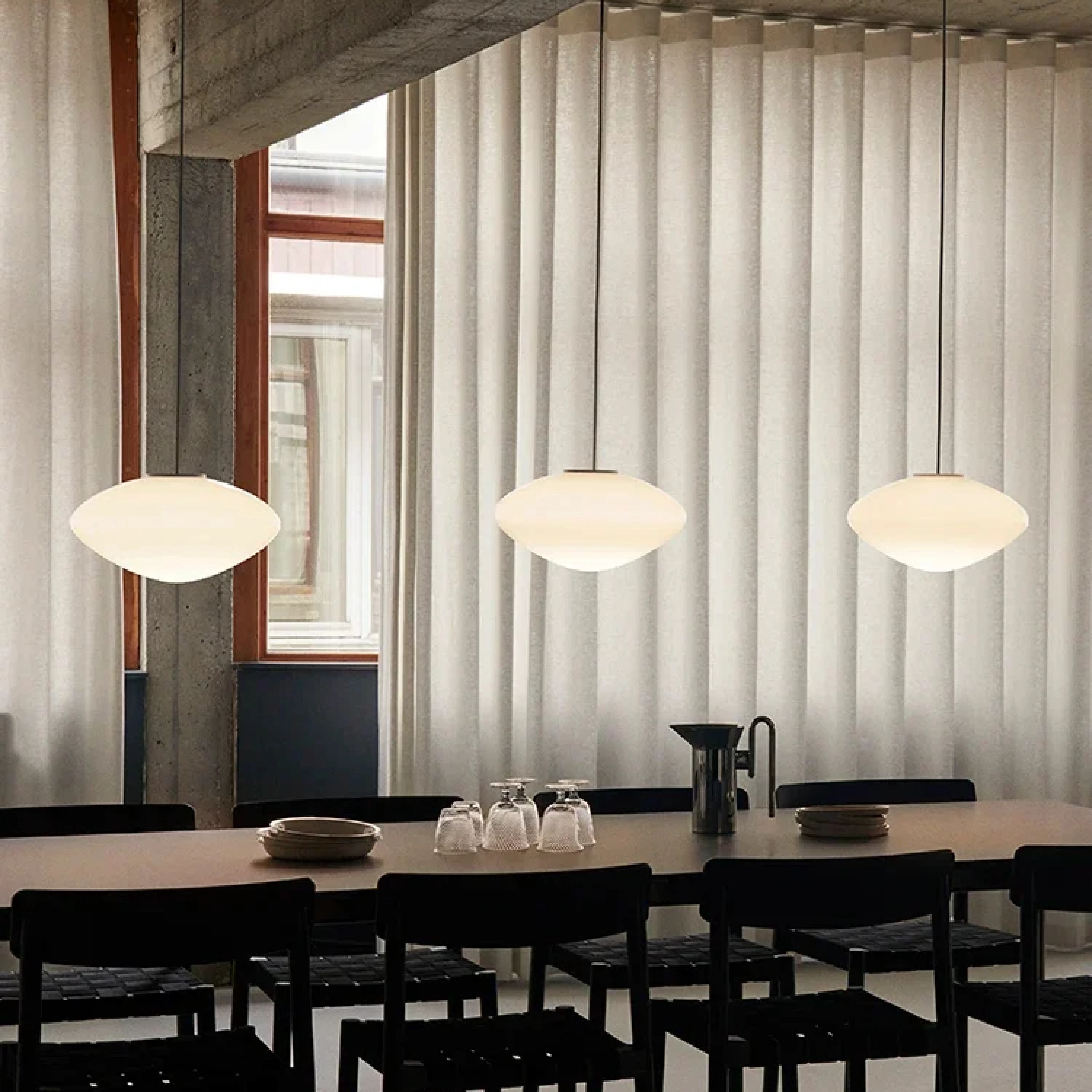 Modern Danish Opal Pendant Light - Image 4