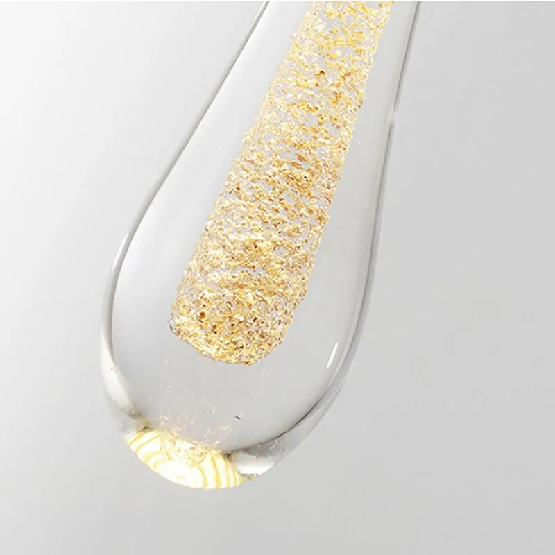 Modern Gold Teardrop Pendant Light Minimalist Hanging Fixture - Image 11