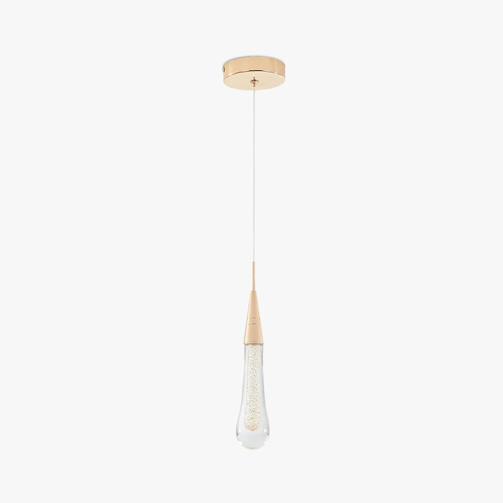 Modern Gold Teardrop Pendant Light Minimalist Hanging Fixture - Image 14
