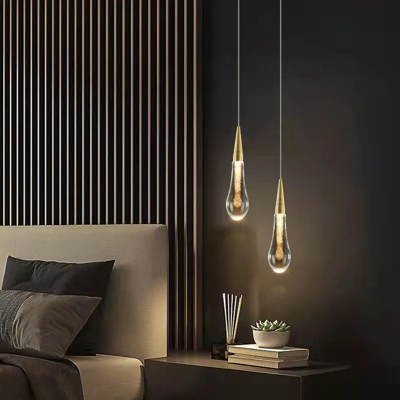Modern Gold Teardrop Pendant Light Minimalist Hanging Fixture - Image 8