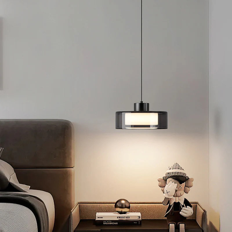 Modern Italian Smoked Glass Pendant Light - Image 2