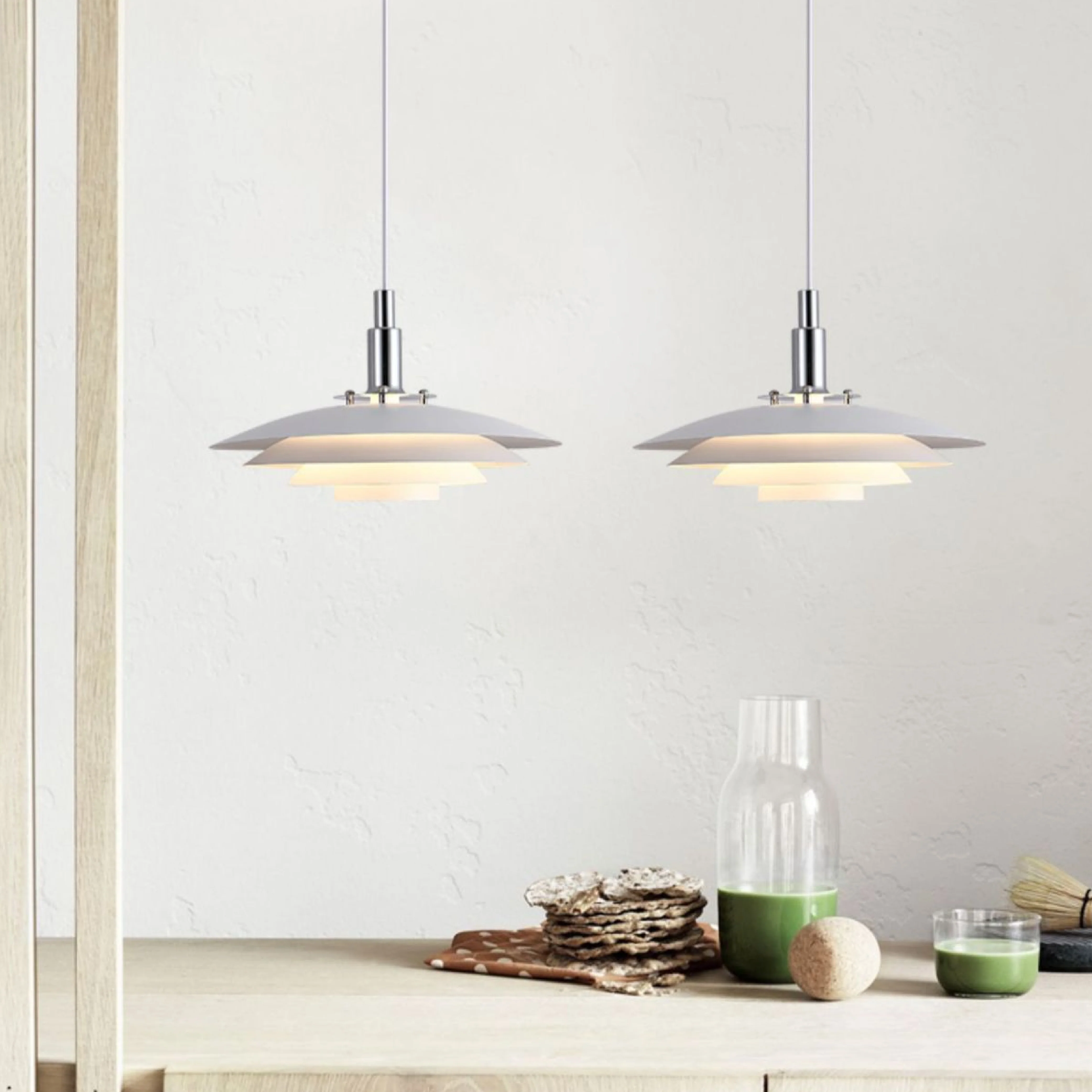 Modern Metal Layered Pendant Light - Image 2