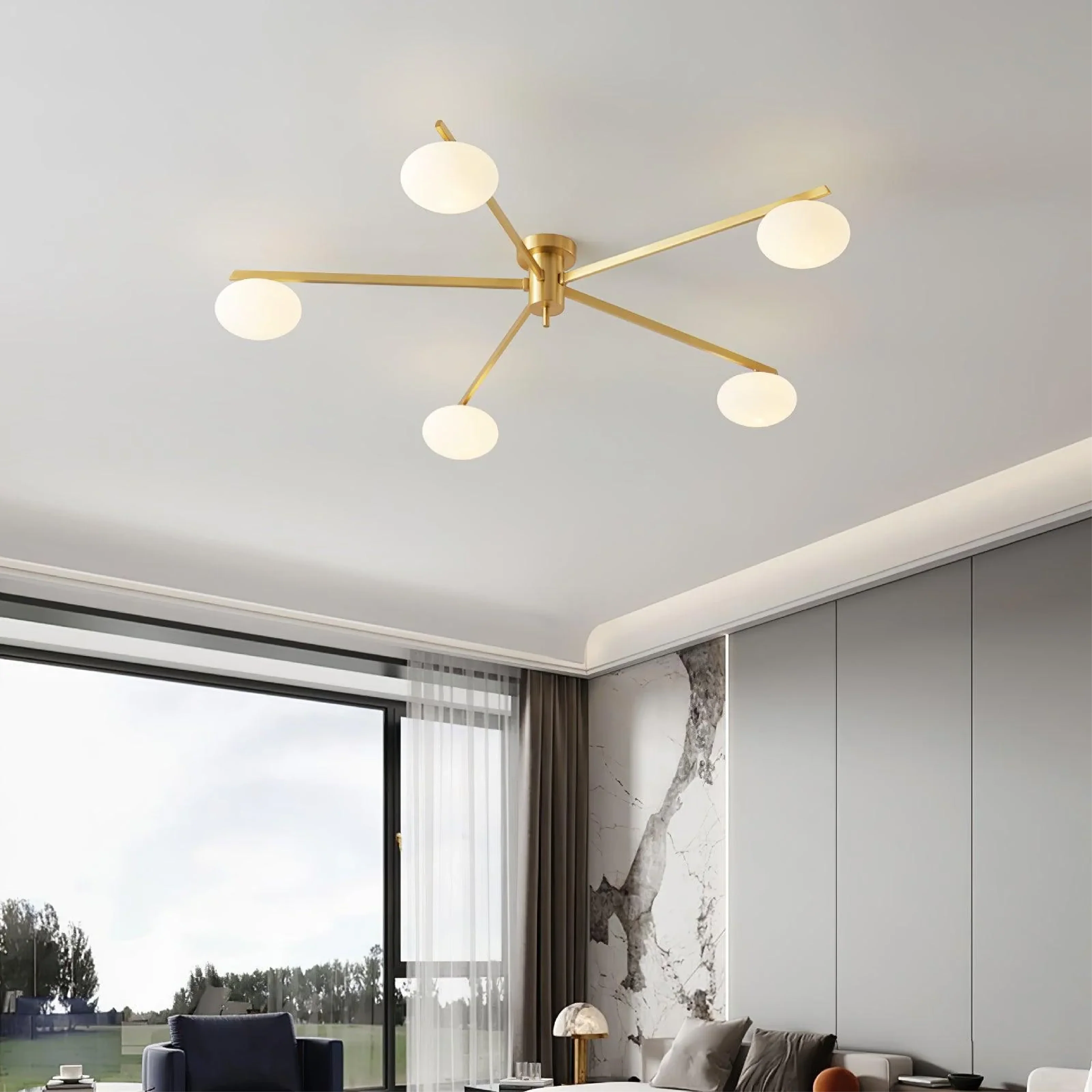 Modern Multi-Arm Ceiling Light - Image 2
